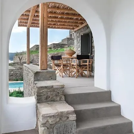 Отель Platinum Paros - 4 Bedrooms - Indigo - Sea View & Private Pool - Naousa Kolympithres